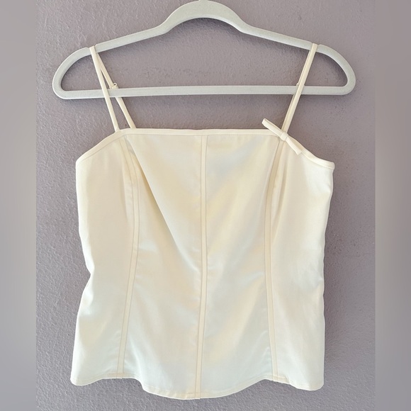 Apostrophe Cream Y2K Corset Style Tank Size 6 - Picture 1 of 4